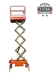 FREE SHIPPING NEW 5 STAR 22 FEET MAX LIFT ELECTRIC SCISSOR LIFT MAN LIFT