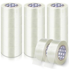 16 Rolls 2 Inch X 60 Yards 5.5 Mil Fiberglass Filament Packing Tape Transpare…