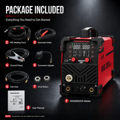 ARCCAPTAIN MIG200 NOVA 200Amp 6-in-1 MIG Welder 110V/220V Dual Voltage Welding