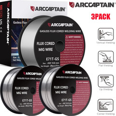 3 Rolls 2-Lb Spools Flux Core Mig Welding Wire .030″ E71T-GS Gasless Mild Steel