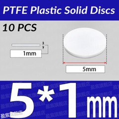 Dia 5-100mm THICK 1mm PTFE Plastic Solid Discs Flat Round Pad Sealed Cushioning