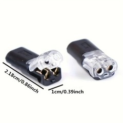 GMOX 50 pcs Wire Connectors, Double Wire Plug in Connector with Locking Buckle