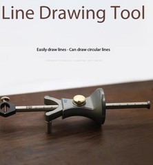 Dual-Purpose Straight and Curved Line Scribing Tool Parallel Line Drawing Tool
