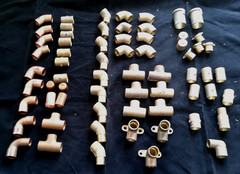 NOS Mixed Copper & Brass Plumbing Fittings Lot 66 pcs–Elbows etc. SEE PICTURES