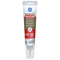 GE Advanced Silicone 2 Kitchen and Bath, Tub and Tile 2.8oz Clear Silicone Caulk