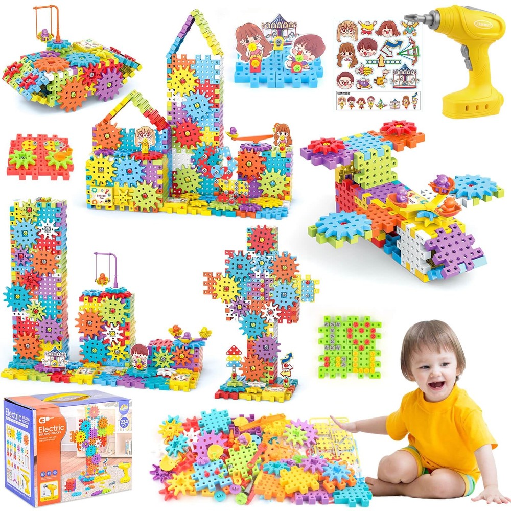Gears Building Blocks, STEM Educational Toys 5.9 x 10.23 x 8.66 inches