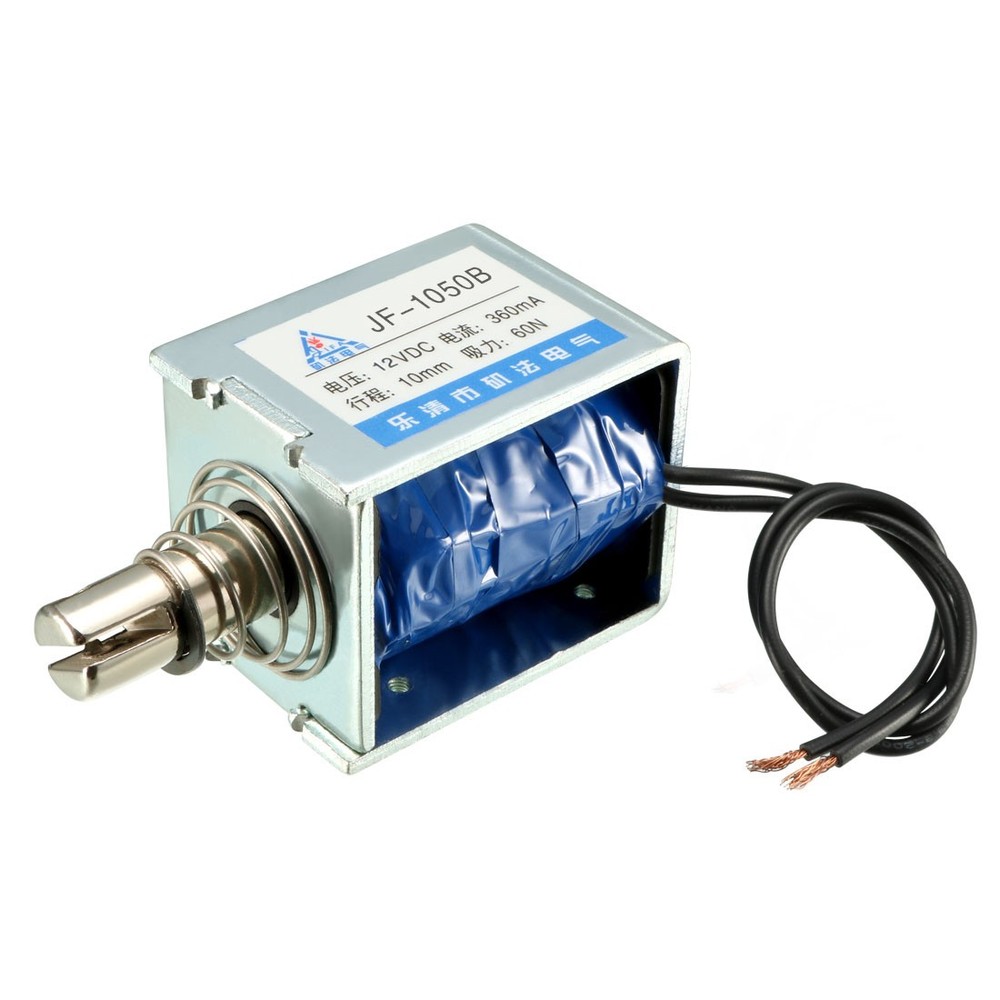 DC12V 360mA 60N 10mm Electromagnet, Pull Push Frame Linear Solenoid