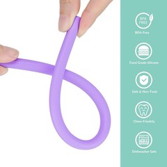 15PCS Heart Shaped Silicone Reusable Drinking Straws 10″ Long BPA-Free for Tumbl