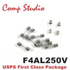 10X 4 Amp F4AL250V 4A 250V Fast Blow Fuse Glass 5x20mm Acting Quick Blow fuse