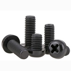 M2 x 0.4 2mm Black Nylon Pan Round Head Phillips Screws Plastic Machine Screws