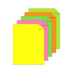 Bright Color Letter Paper, Assorted 24Lb, 500 Sheets Ideal for Printing