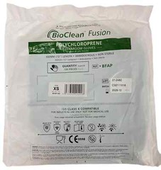 Ansell BioClean Fusion BFAP XS 12″ Polychloroprene Disposable CleanRoom Gloves S