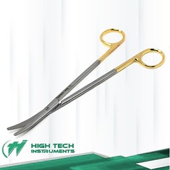 Metzenbaum Dissecting Slim Scissors Curved 7″ Stainless Steel CE Gold Handle
