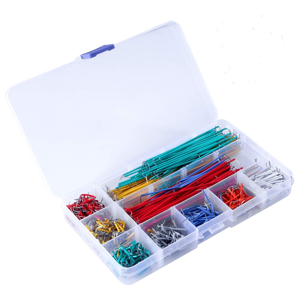 840-Piece Breadboard Jumper Wire Kit – 14 Assorted Lengths for Prototyping