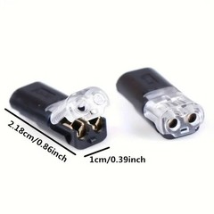 NEW Double-Wire Plug-in Connector,Cable Clamp with Locking Buckle, 10~100pcs