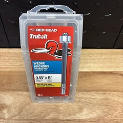 Red Head 12022 Trubolt 5-in 3/8-in Heavy Duty Concrete Wedge Anchors pack of 15