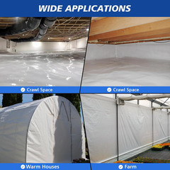 Crawl Space Vapor Barrier – 12 Mil (10′ X 100′), Heavy Duty Plastic Sheeting,…
