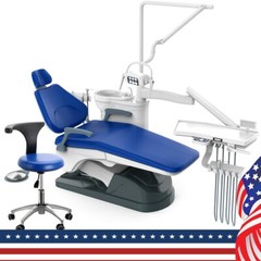 TUOJIAN Dental Unit Chair Computer Controlled DC Motor PU Hard Leather +Stool