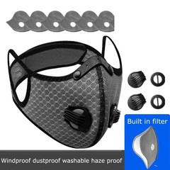 2 Pack Pollution Reusable Facepiece Half Face Shield Respirator Mask W/ Filter