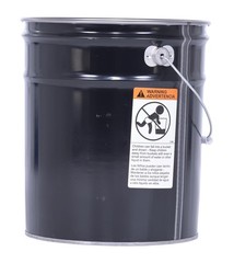Vestil PAIL-STL-RI Steel Open Head Pail with Handle, 5 gallon One Size, Black