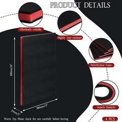 4 Pcs Tool Box Foam Sheet – 16” x 12” x 1” Liner Polyethylene Storage Shee…