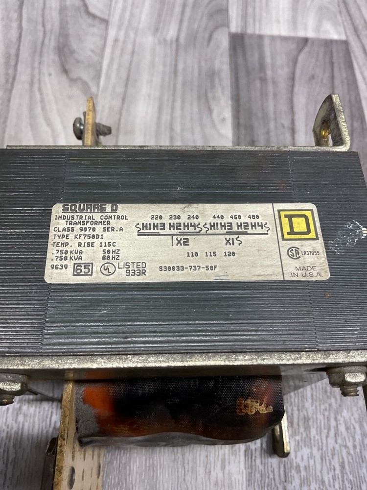 Square D 9070 KF750D1 Control Transformer .750 KVA 50/60 Hz #4015D95PR6