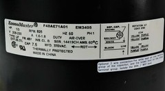 Air Conditioner Condenser Fan Motor 1/3 HP 230 Volts 825 RPM EM-3405