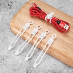 25 Pcs Silicone Cable 10.5*1.2*0.8 cm/4.13*0.47*0.3 inch, A-25pcs 5 Colors