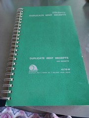 Vintage Book Blank Rent Receipts C 1970s Carbon Paper AMPAD Retro Office