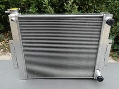 Aluminum Radiator & Fan JEEP CJ7 CHEVY V8 LS SWAP 1976-1986 CJ Crossflow MT