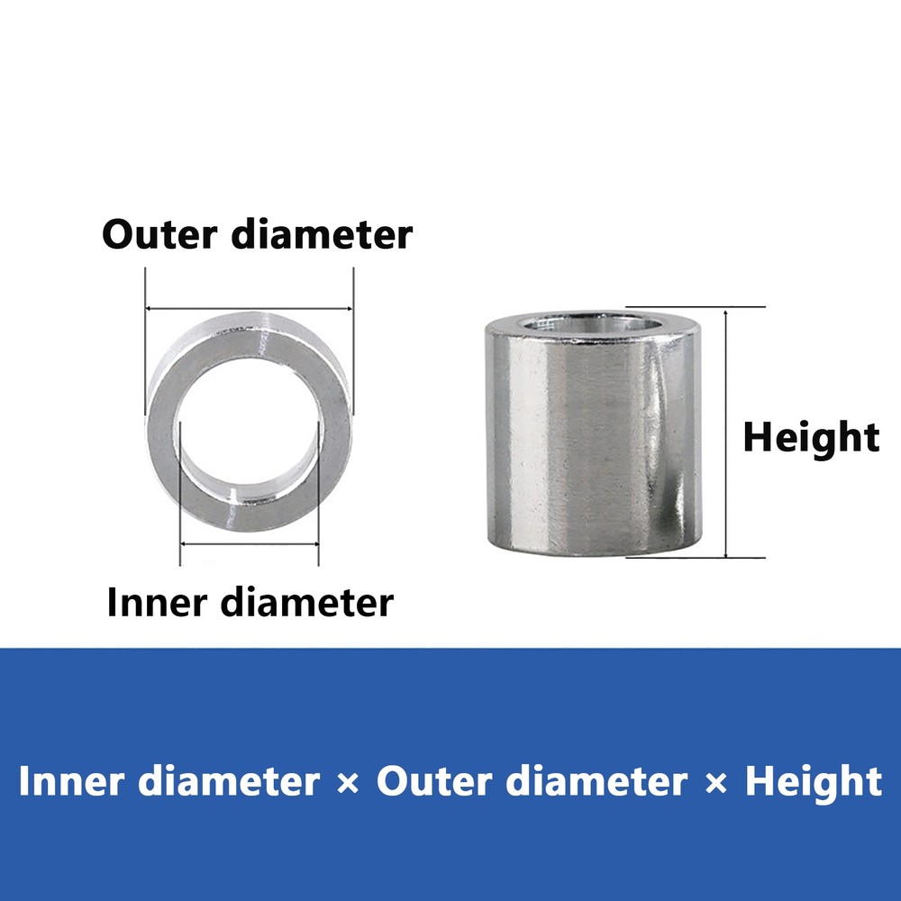 Aluminium Alloy Standoff Spacers M5 Stand off Collar 6mm-10mm OD Round Spacer