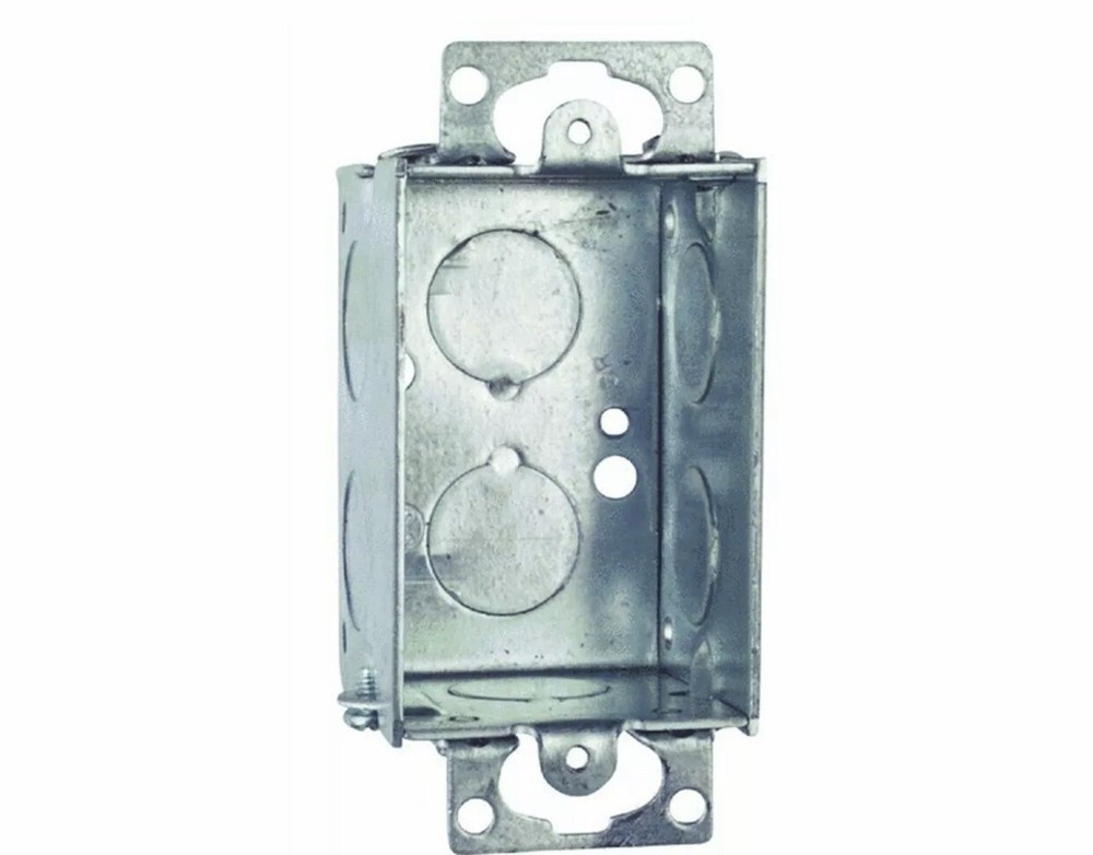 Thomas & Betts 51 Galvanized Steel 1-Gang Gangable Switch Box 2 Inch x 3 Inch…