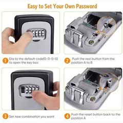 1 ~ 10X Key Lock Box Outside-Combination Lockbo House Key-Portable Wall Mounted