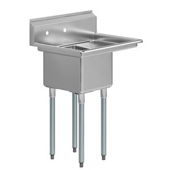 29 in. x 22 in. Stainless Steel Sink. 16 in. x 14 in. Bowl and Right Drainboard