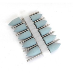 10pcs 2.35mm Dental Silicone Polishers Resin Base Acrylic Diamond Polishing Burs