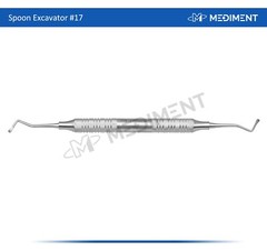 X3 DENTAL PERIODONTAL INSTRUMENT SPOON EXCAVATOR # 17 8MM HOLLOW GRIP STAINLESS