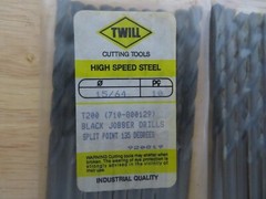 10 DOALL TWILL Jobber Length Twist Drills 15/64″ Split Point 135 Degrees Brazil