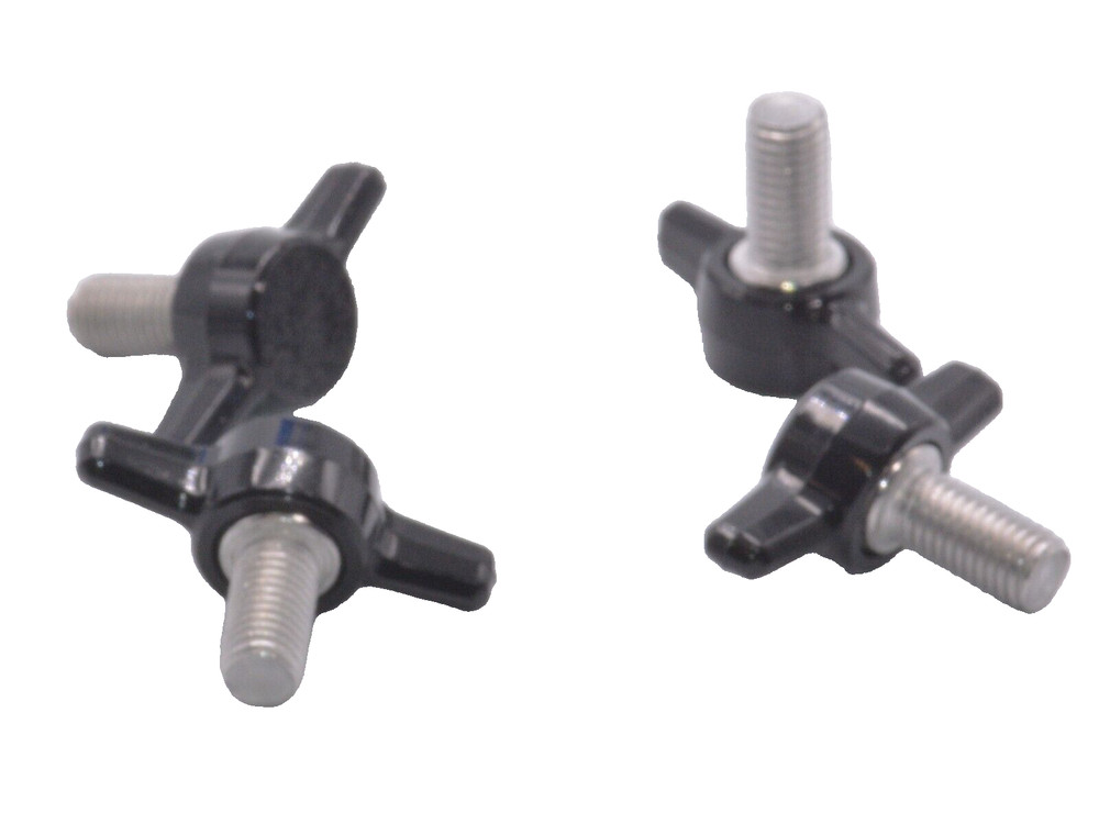 1/4″-20 X 1/2″ Thumb Screws Tee Wing Bolt Delrin Head SS USA 4 per package