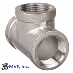 3/4″ 150 Female NPT Pipe Tee Cast 304 Stainless Steel Fitting SS030541304