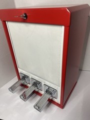 $1 Vend Red 3 Column Sticker Tattoo Pokemon Card Vending Machine Sports Cards