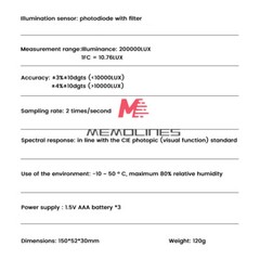 S8608 LCD Light Meter Digital Illuminance Meter Luxmeter Photometer 200000Lux