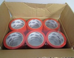 TAPE LOGIC T90122R 48MM X 50M RED TAPE ROLL CASE OF 36 ROLLS (9E)