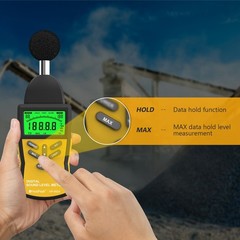 Digital Sound Level Meter 30-130DB Noise Volume Decibel Tester A/C Fast/Slow US