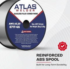 ATLASWELDER Flux Core Welding Wire, E71T-GS .030 Inch 2LB, Gasless Mild Steel