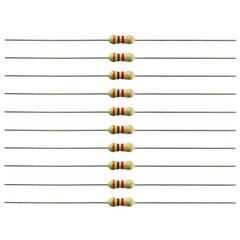 10 Pack – 3K 3000 Ohm Ω Resistor 5% Tolerance 1/4W 1/4 Watt Carbon Film PK