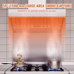 VEVOR 5’FT Commercial Exhaust Hood Food Truck Concession Trailer Hood