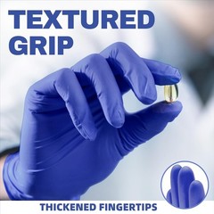 Blue Violet Nitrile Gloves 100 Pcs Medium Powder-Free Disposable for Food