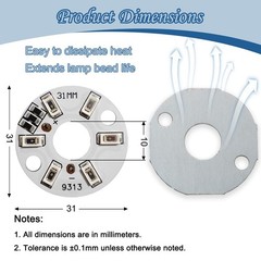 5 PCS 5V 3W Green COB LED Chip Bulb 6LED 5730 SMD High Power 31mm PCB 700mA