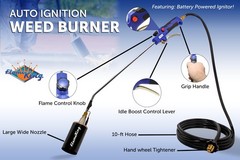 340,000 BTU Propane Torch with Built in Battery Operated Ignitor & Blast Trigger