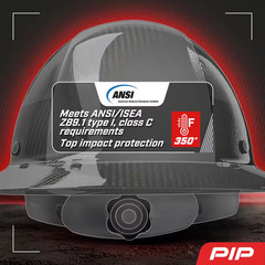 Dynamic Wolfjaw Glossy Black Type 1-Class C Full Brim Black Carbon Fiber Hard Ha
